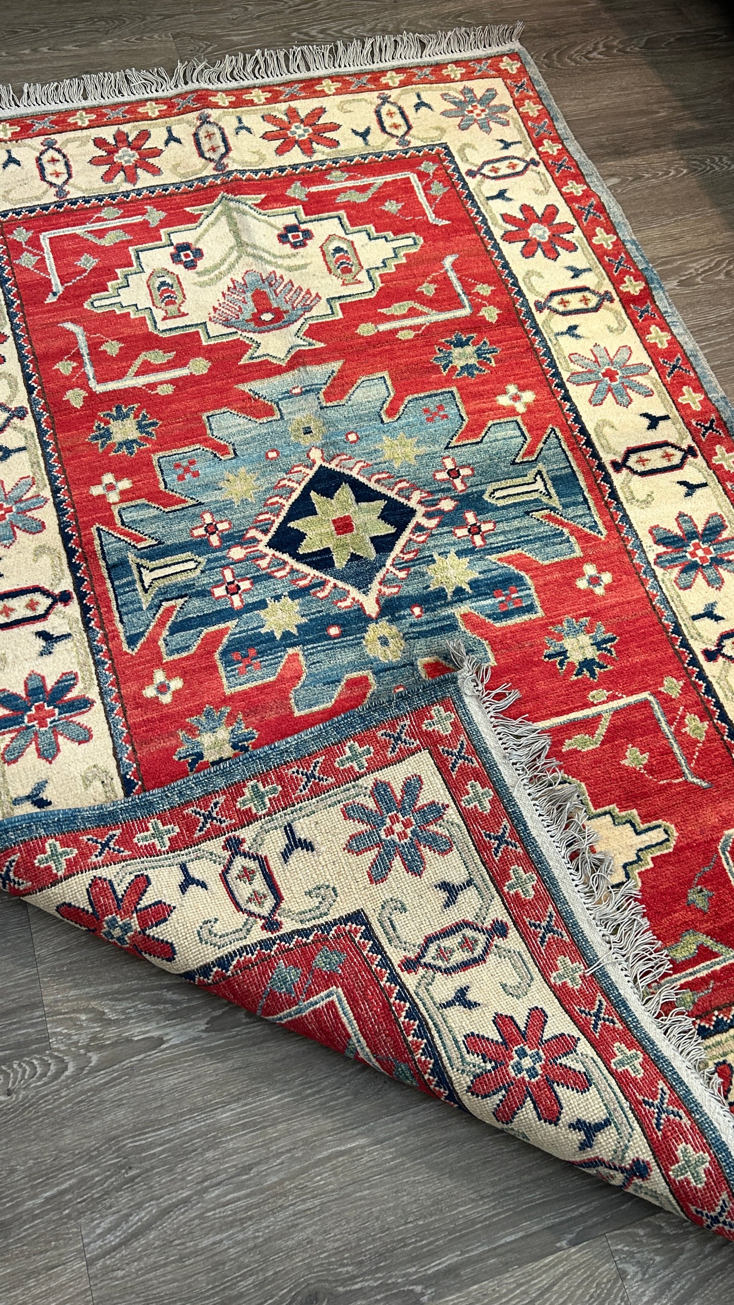 Hand Knotted Wool Rug 3’9” x 6’3”