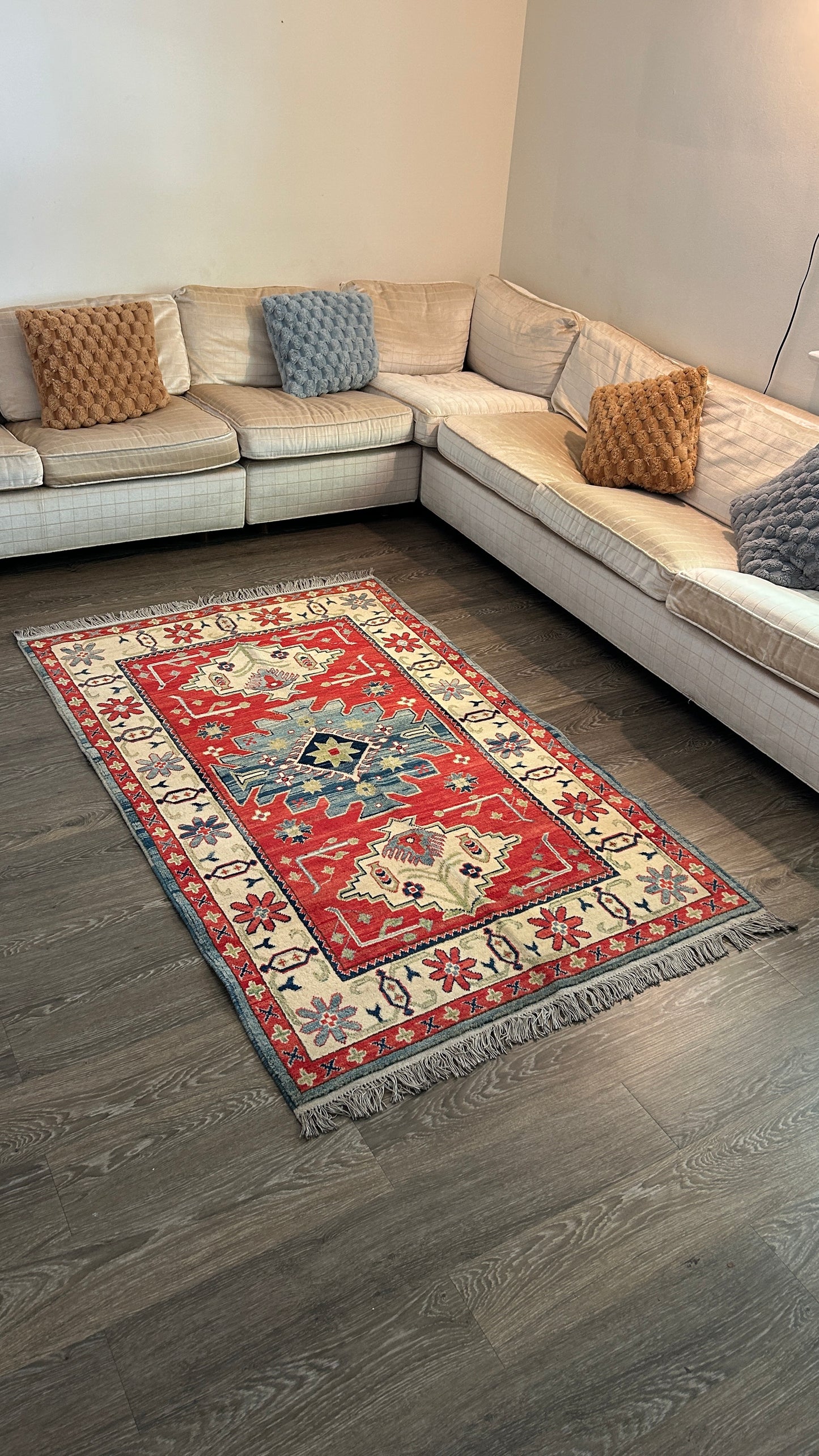 Hand Knotted Wool Rug 3’9” x 6’3”
