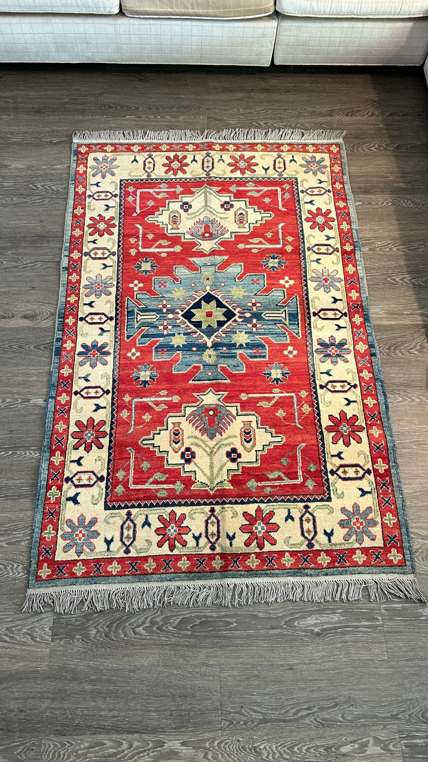 Hand Knotted Wool Rug 3’9” x 6’3”