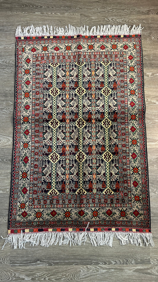 Handmade Rug 3'2" x 5'1”